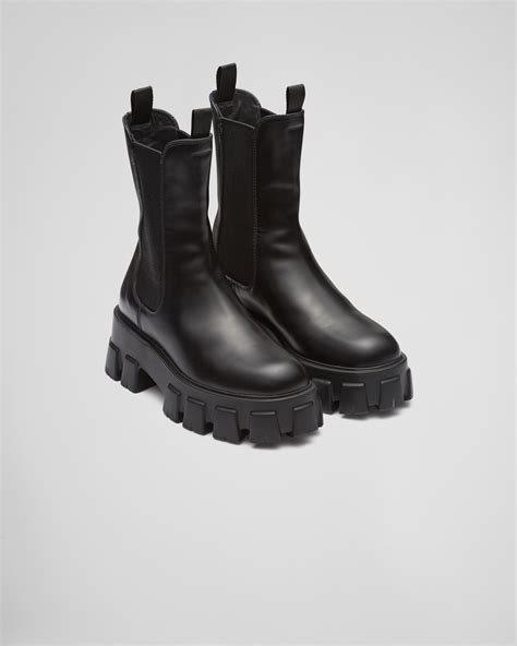 prada textured leather|Prada leather boots.